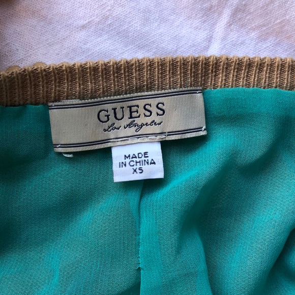 Guess Holiday Gold Sweater w/ Sequins  XS - Picture 6 of 8